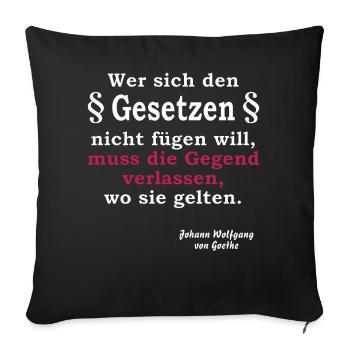 Ceux qui ne veulent pas se conformer aux lois - Housse de coussin décorative 45 x 45 cm - noir - Devant