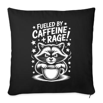 Coffee Sayings Caffeine Funny Coffee Gift - Sofa pillowcase 17,3'' x 17,3'' (45 x 45 cm) - black - Front