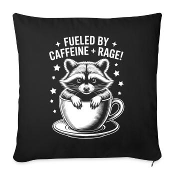 Coffee Sayings Caffeine Funny Coffee Gift - Sofa pillowcase 17,3'' x 17,3'' (45 x 45 cm) - black - Front