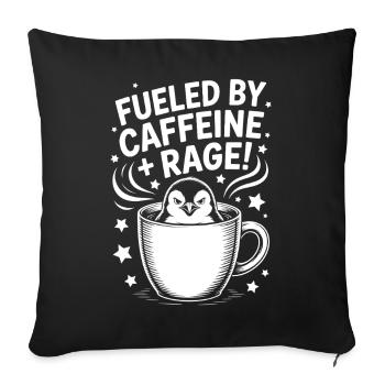 Coffee Sayings Caffeine Funny Coffee Gift - Sofa pillowcase 17,3'' x 17,3'' (45 x 45 cm) - black - Front
