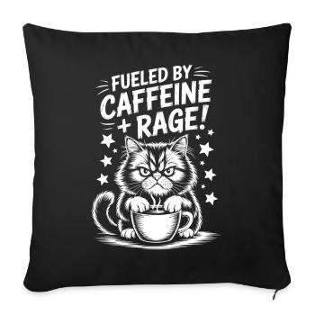 Coffee Sayings Caffeine Funny Coffee Gift - Sofa pillowcase 17,3'' x 17,3'' (45 x 45 cm) - black - Front