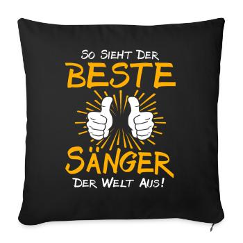 Singer Gift Idea - Sofa pillowcase 17,3'' x 17,3'' (45 x 45 cm) - black - Front