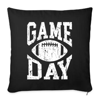 Jour de match Football - Housse de coussin décorative 45 x 45 cm - noir - Devant