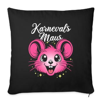 Carnival Mouse | Big Face Costume Disguise - Sofa pillowcase 17,3'' x 17,3'' (45 x 45 cm) - black - Front