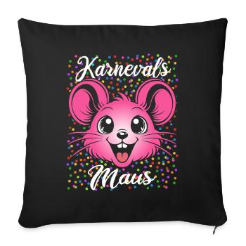 Carnival Mouse | Partner Costume Women - Sofa pillowcase 17,3'' x 17,3'' (45 x 45 cm) - black - Front