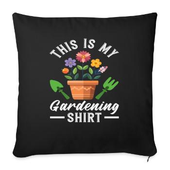 Plant Lover Succulent This is - Sofa pillowcase 17,3'' x 17,3'' (45 x 45 cm) - black - Front