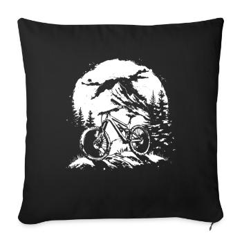 Mountain Biker Graphic - Sofa pillowcase 17,3'' x 17,3'' (45 x 45 cm) - black - Front