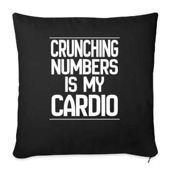 Ein lustiger Buchhalter, der Zahlen rechnet, ist mein Cardio-Workout - Sofakissenbezug 45 x 45 cm - Schwarz - Vorne