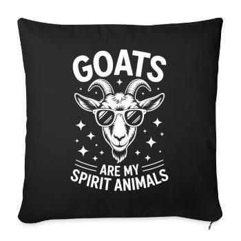 Dictions de chèvre Chèvres Drôle de cadeau de chèvre - Housse de coussin décorative 45 x 45 cm - noir - Devant