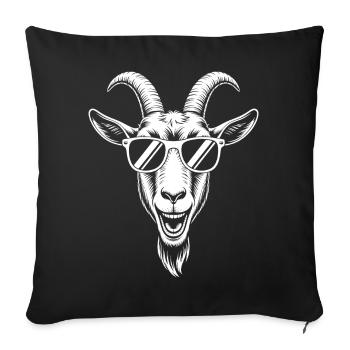 Dictions de chèvre Chèvres Drôle de cadeau de chèvre - Housse de coussin décorative 45 x 45 cm - noir - Devant