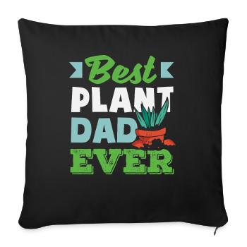Beste Pflanze Hobby Dad Ever Funny Gardener - Sofakissenbezug 45 x 45 cm - Schwarz - Vorne