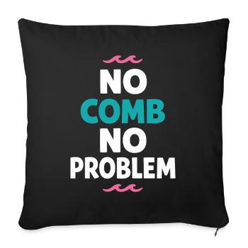 Les poils de mer s’en fichent - Housse de coussin décorative 45 x 45 cm - noir - Devant