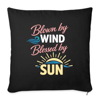 Les poils de mer s’en fichent - Housse de coussin décorative 45 x 45 cm - noir - Devant