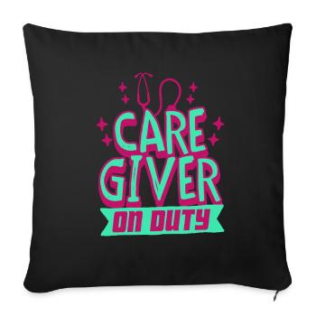 Nurse, geriatric care - Sofa pillowcase 17,3'' x 17,3'' (45 x 45 cm) - black - Front