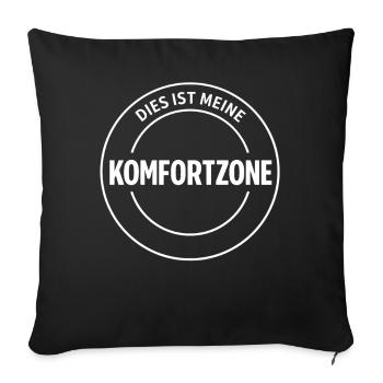 This is my comfort zone - Sofa pillowcase 17,3'' x 17,3'' (45 x 45 cm) - black - Front