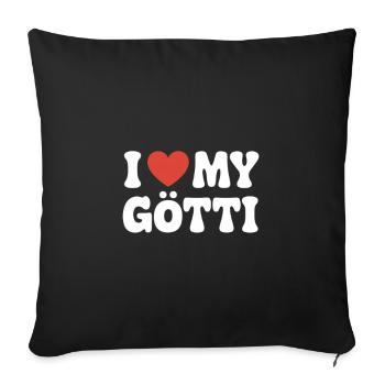 I love my godfather - Sofa pillowcase 17,3'' x 17,3'' (45 x 45 cm) - black - Front
