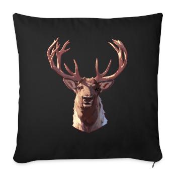 Renne Renne - Housse de coussin décorative 45 x 45 cm - noir - Devant