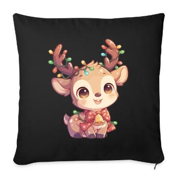Renne Renne - Housse de coussin décorative 45 x 45 cm - noir - Devant