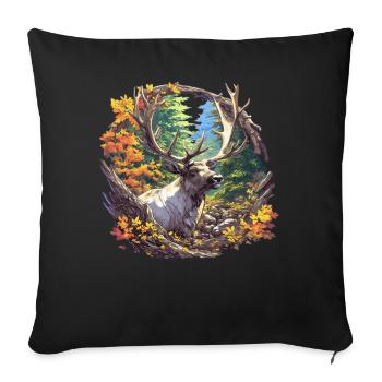 Renne Renne - Housse de coussin décorative 45 x 45 cm - noir - Devant