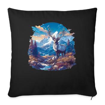 Renne Renne - Housse de coussin décorative 45 x 45 cm - noir - Devant