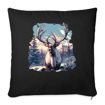 Renne Renne - Housse de coussin décorative 45 x 45 cm - noir - Devant