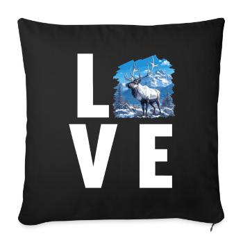 Renne Renne - Housse de coussin décorative 45 x 45 cm - noir - Devant