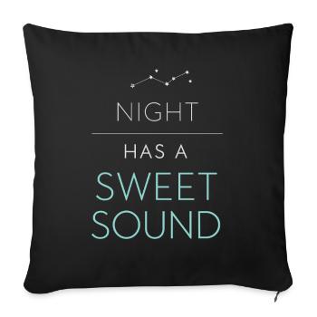 Night boating with - Sofa pillowcase 17,3'' x 17,3'' (45 x 45 cm) - black - Front