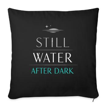 Night boating with - Sofa pillowcase 17,3'' x 17,3'' (45 x 45 cm) - black - Front