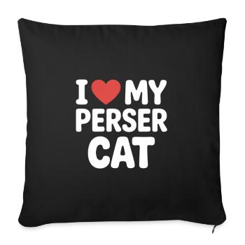 I love my Perser Cat - Sofakissenbezug 45 x 45 cm - Schwarz - Vorne