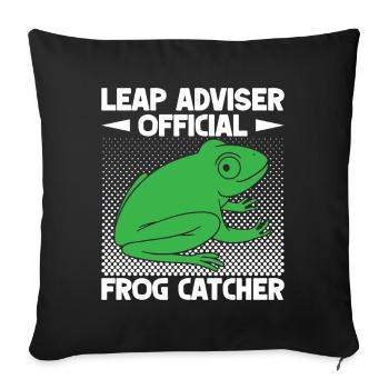 Frog Catcher Leap Adviser Official Frog - Sofakissenbezug 45 x 45 cm - Schwarz - Vorne