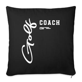 Golf Coach Classic Course Design for Instructors - Sofa pillowcase 17,3'' x 17,3'' (45 x 45 cm) - black - Front