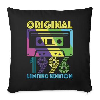 Original 1996 Cassette 30th Anniversary 30 Year Tee - Sofa pillowcase 17,3'' x 17,3'' (45 x 45 cm) - black - Front