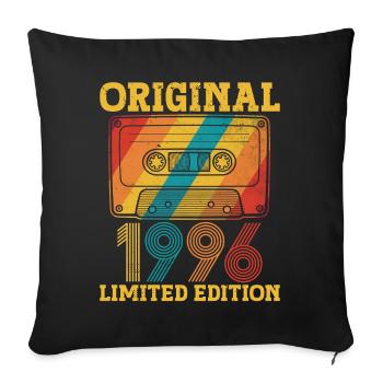 30e Anniversaire 30 ans 1996 Cadeau d'anniversaire - Housse de coussin décorative 45 x 45 cm - noir - Devant