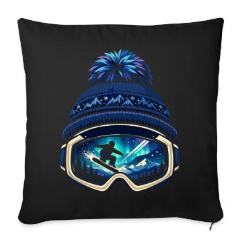 Cute Apres Ski Sayings Funny Skier Gift - Sofa pillowcase 17,3'' x 17,3'' (45 x 45 cm) - black - Front