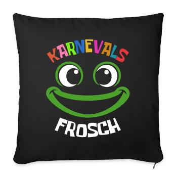 Carnival Frog | colorful carnival costume - Sofa pillowcase 17,3'' x 17,3'' (45 x 45 cm) - black - Front