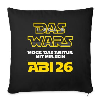 The Wars | Abi 2026 - Abitur - Gift - Sofa pillowcase 17,3'' x 17,3'' (45 x 45 cm) - black - Front