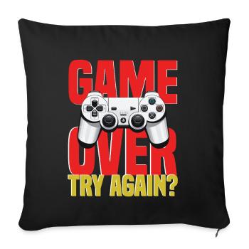 Playing Controller Motif - Sofa pillowcase 17,3'' x 17,3'' (45 x 45 cm) - black - Front