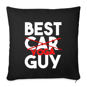 Best Yoga Guy Funny Male Yogi Workout Shirt - Sofa pillowcase 17,3'' x 17,3'' (45 x 45 cm) - black - Front