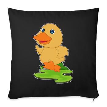 Duck Jogger Jogging Sport - Sofa pillowcase 17,3'' x 17,3'' (45 x 45 cm) - black - Front