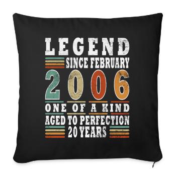 February 2006 Jubilee 2006 Legends February - Sofa pillowcase 17,3'' x 17,3'' (45 x 45 cm) - black - Front