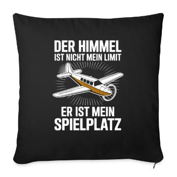 The sky is not my limit, it is mine - Sofa pillowcase 17,3'' x 17,3'' (45 x 45 cm) - black - Front