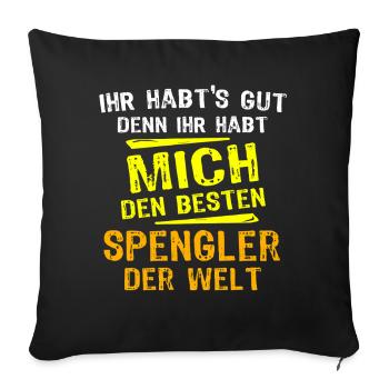 Spengler Gift - Sofa pillowcase 17,3'' x 17,3'' (45 x 45 cm) - black - Front