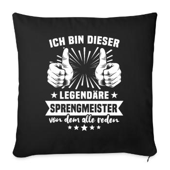 Demolition Legend - Sofa pillowcase 17,3'' x 17,3'' (45 x 45 cm) - black - Front