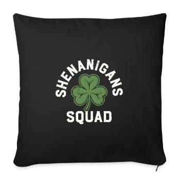 Escadron des Manigances Shamrock - Housse de coussin décorative 45 x 45 cm - noir - Devant