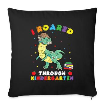  Kindergarten Outfit Dinosaur Costume - Sofa pillowcase 17,3'' x 17,3'' (45 x 45 cm) - black - Front