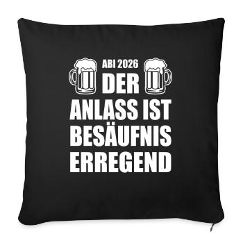 Abi 2026 | L’occasion est l’ivresse - Housse de coussin décorative 45 x 45 cm - noir - Devant