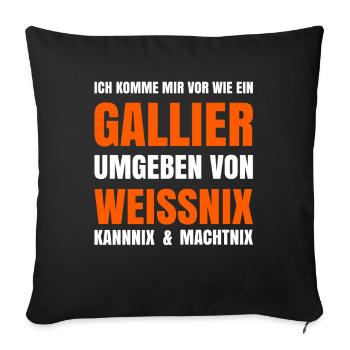 I feel like a Gaul - Sofa pillowcase 17,3'' x 17,3'' (45 x 45 cm) - black - Front
