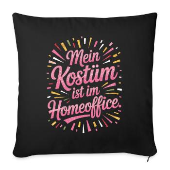 Costume is in the home office carnival carnival office - Sofa pillowcase 17,3'' x 17,3'' (45 x 45 cm) - black - Front