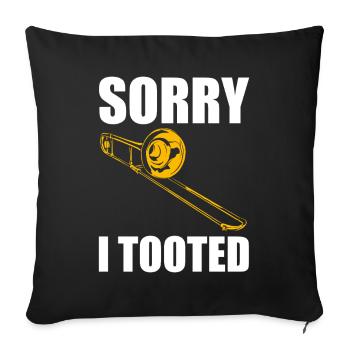Désolé, j’ai fait un tonnerre de trombone, tromboniste, tromboniste - Housse de coussin décorative 45 x 45 cm - noir - Devant