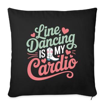Line Dancing Sayings Funny Line Dance Gift - Sofa pillowcase 17,3'' x 17,3'' (45 x 45 cm) - black - Front
